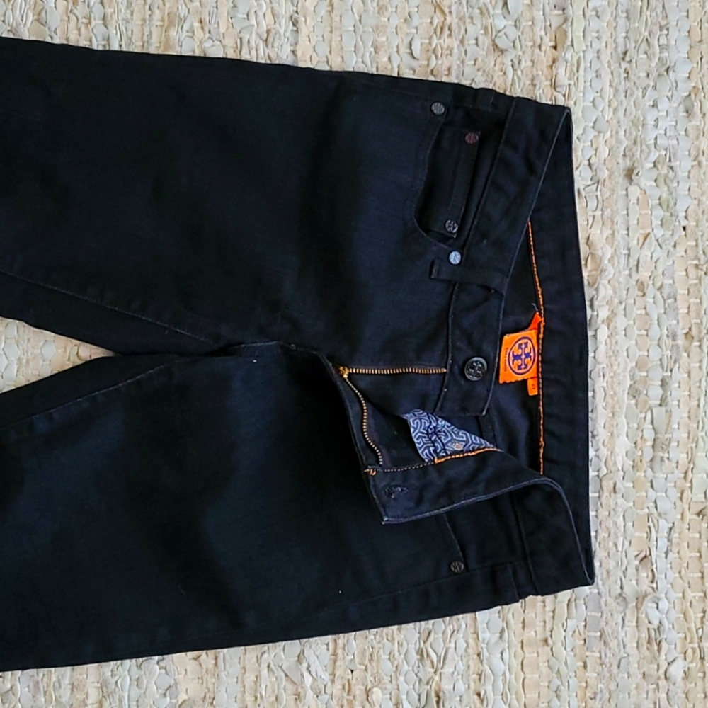 Tory Burch Embroidered Pocket Super Skinny Jean